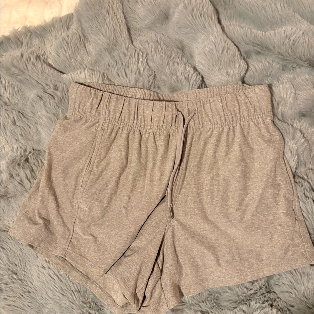 Logo Athletic Women's High Waist Gray Shorts